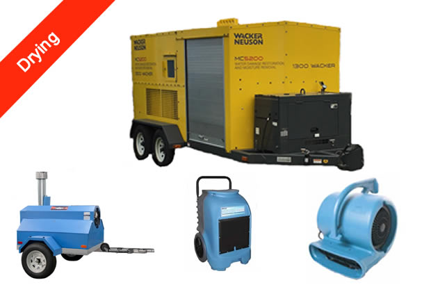 Mouldco provide drying of moist areas with our powerful onsite drying trailers
